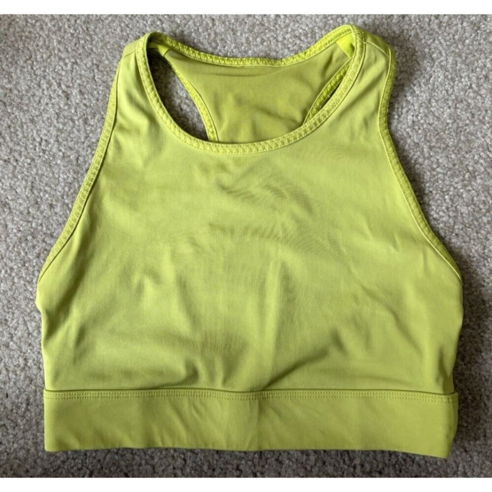 Fabletics High Neck Tank Women’s Small Strappy Back Lime Green